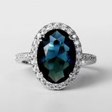 Trend Charming Blue AAA+CZ Diamonds Graceful Bridal Eternity Ring