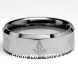 Great Gifts - Popular Masonic Tungsten Carbide Men's Rings - The Jewellery Supermarket