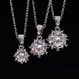 Sensational Real 1/2/3 Carat D Color Moissanite Diamonds Sparkling Necklaces - The Jewellery Supermarket