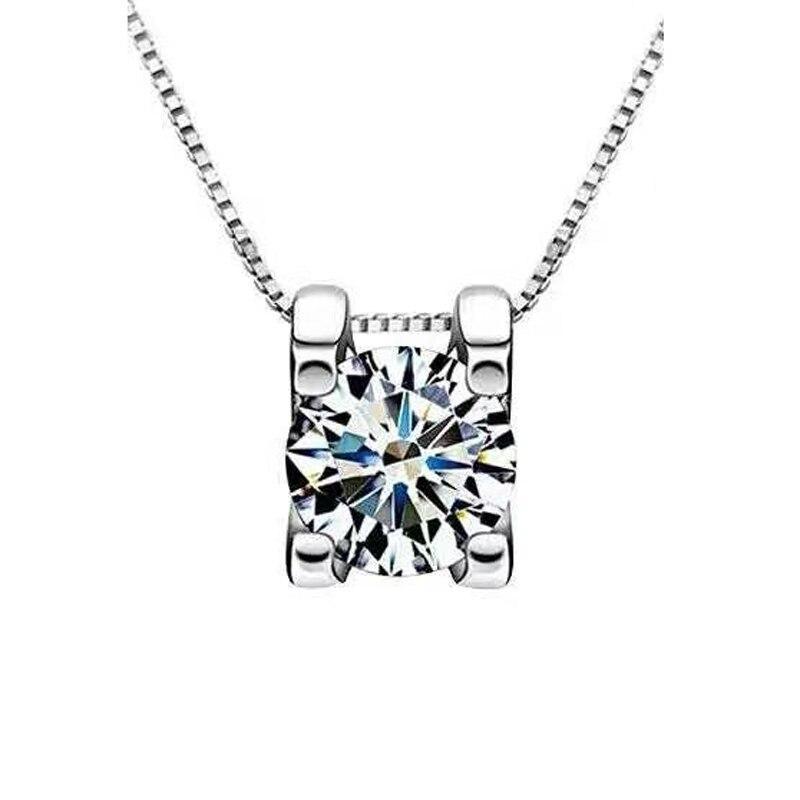Sensational Real 1/2/3 Carat D Color Moissanite Diamonds Sparkling Necklaces - The Jewellery Supermarket
