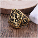 Vintage Style Big Stainless Steel Masonic Rings For Men - The Jewellery Supermarket