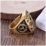 Vintage Style Big Stainless Steel Masonic Rings For Men - The Jewellery Supermarket