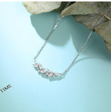 Fashion Sweet Real AAA+ Cubic Zirconia Diamonds Clavicle Chain Charm Necklace - The Jewellery Supermarket