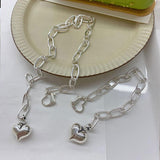 Elegant Vintage Hip Hop Creative LOVE Heart Pendant Thick Chain Bracelet - The Jewellery Supermarket