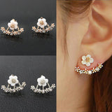 Low Price Gifts - Fashion Simple Flower Double Sided Daisies Stud Earrings
