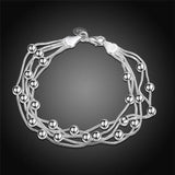 Best Gift Ideas -  Delicate Five Line Balls Bracelet bangles - The Jewellery Supermarket
