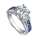 Luxury 2/3/5ct Real Moissanite Real Silver 14KGP Diamond Wedding Fine Jewellery Ring - The Jewellery Supermarket
