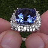 Gorgeous Blue ♥︎ High Quality AAA+ Cubic Zirconia ♥︎ Ring Brilliant Trendy Lady's Ring - The Jewellery Supermarket