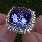 Gorgeous Blue ♥︎ High Quality AAA+ Cubic Zirconia ♥︎ Ring Brilliant Trendy Lady's Ring - The Jewellery Supermarket