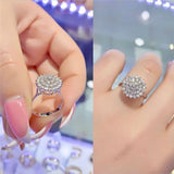 Aesthetic New Flower Designed Luxury Inlay AAA+ Cubic Zirconia Diamonds High Quality Ring - The Jewellery Supermarket