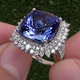 Blue ♥︎ High Quality AAA+ Cubic Zirconia Diamonds ♥︎  Elegant Lady's Ring