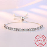 Ladies AAA+ Quality Cubic Zirconia Fashion Box Chain Tennis Bracelet - The Jewellery Supermarket