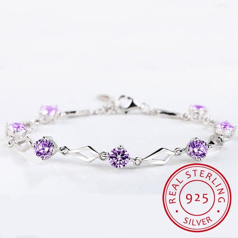 Charming Trendy Amethyst Bracelet Wedding Jeweler Bracelets for Women - The Jewellery Supermarket