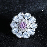 Sale 2022 - Flower Crystal Series ! Mixed Styles Beautiful Sparkling AAA Zircon Rings - The Jewellery Supermarket