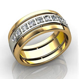 Shiny Classic AAA+ Cubic Zirconia Diamonds Eternity Couple Ring