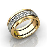 Shiny Classic AAA+ Cubic Zirconia Diamonds Eternity Couple Ring - The Jewellery Supermarket