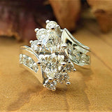 *NEW* Romantic Novel Design Marquise High Quality AAA+ Cubic Zirconia Diamonds Ring