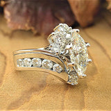 *NEW* Romantic Novel Design Marquise High Quality AAA+ Cubic Zirconia Diamonds Ring - The Jewellery Supermarket