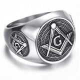 High Quality Classic Men's Retro Masonic Single Ring