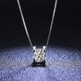 Classic Trend 1 and 2 Carat Test Passed Brilliant Moissanite Diamond Pendant - The Jewellery Supermarket