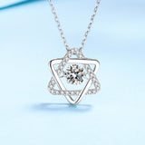 Admirable Six-pointed Star of David Romantic 0.5ct Moissanite Diamond Necklace
