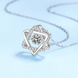 Admirable Six-pointed Star of David Romantic 0.5ct Moissanite Diamond Necklace - The Jewellery Supermarket