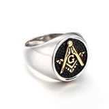 Best Selection Gifts - Fashion Masonic Titanium Steel rings - The Jewellery Supermarket