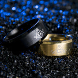 OFFER OF THE MONTH - Vintage Gold Silver Black Freemason Signet Rings - The Jewellery Supermarket