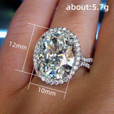 *NEW* Fancy Oval Cubic High Quality AAA+ Cubic Zirconia Diamonds Trendy Wedding Rings - The Jewellery Supermarket