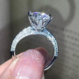 Fashion Luxury AAA+ Cubic Zirconia Diamonds Proposal Engagement Ring