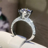 Fashion Luxury AAA+ Cubic Zirconia Diamonds Proposal Engagement Ring - The Jewellery Supermarket